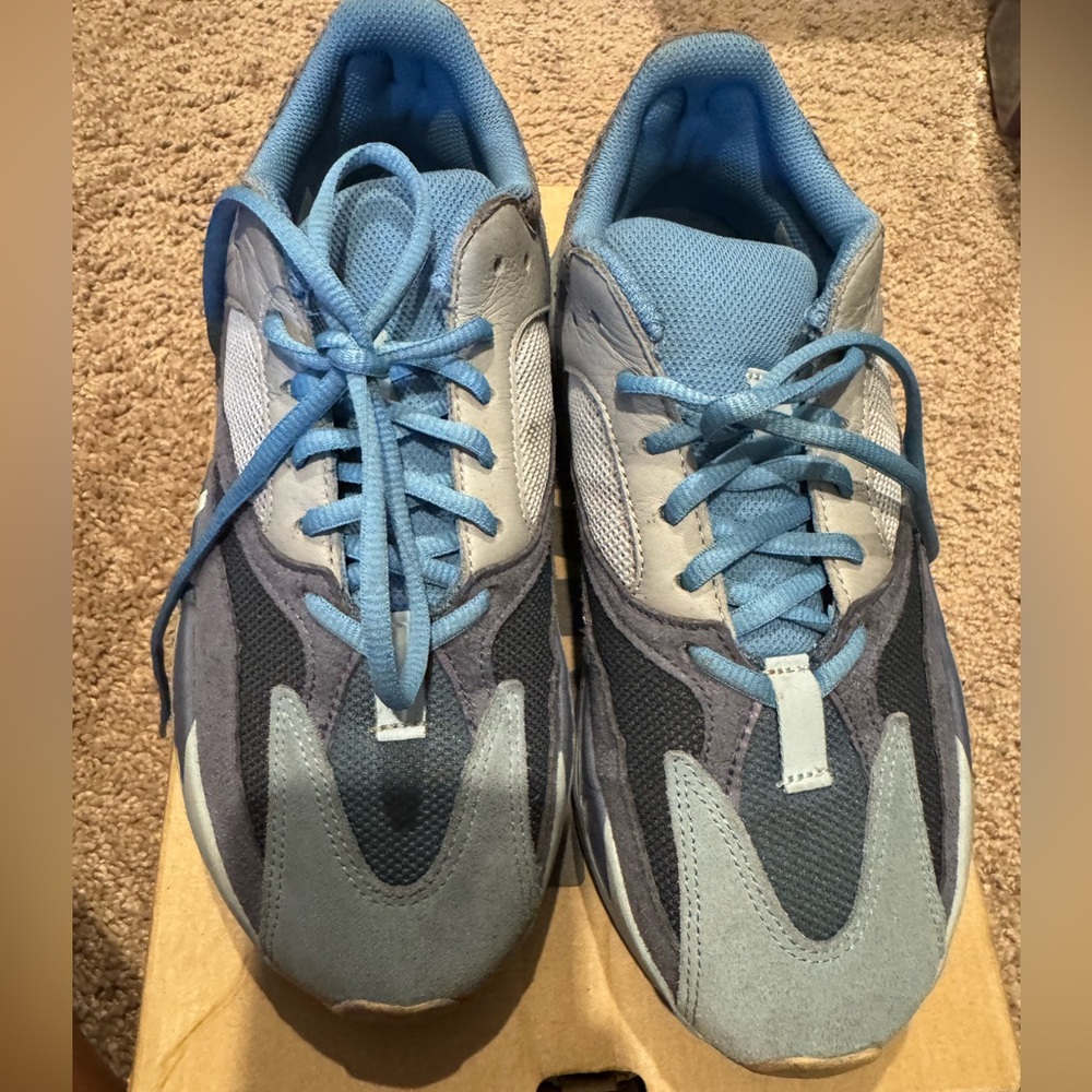 Blue and Gray Sneakers